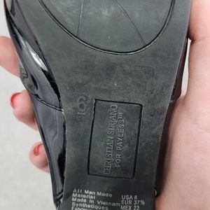 Black and leopard pumps size 6